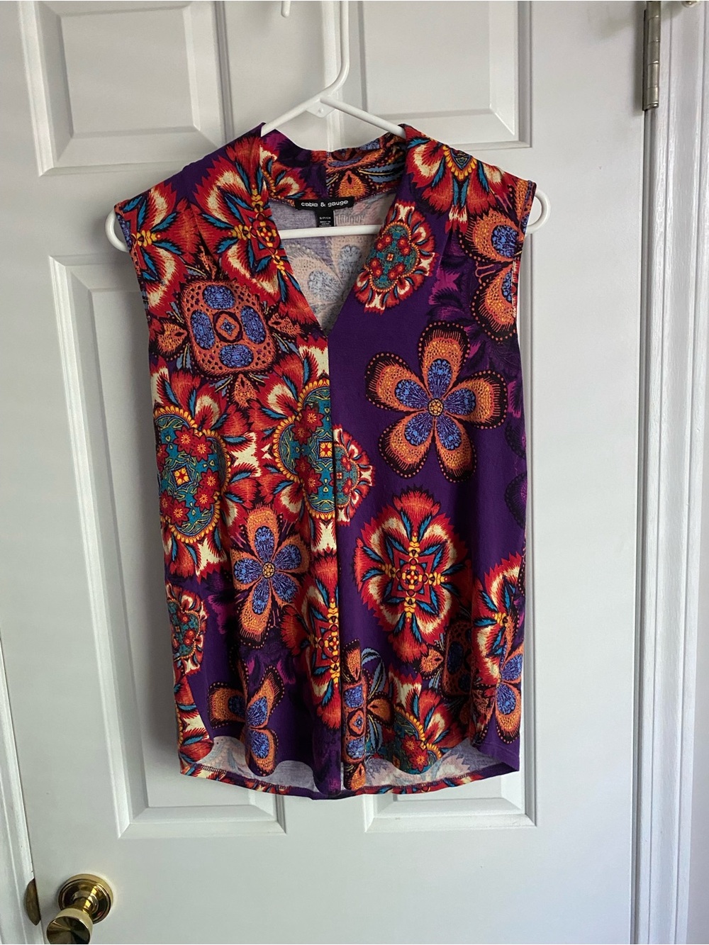Cable and Gauge Tank Top Floral S